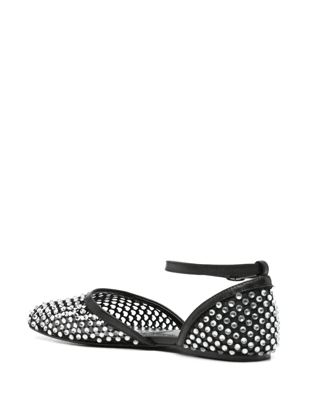 strategia shoes crystal-embellished ballet flats Black