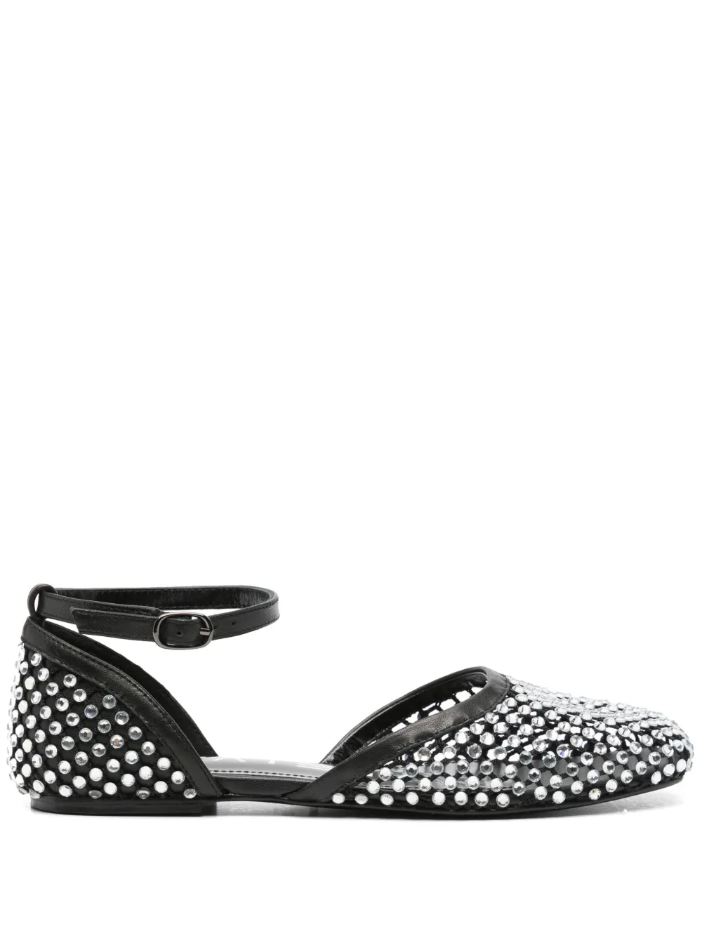 Strategia shoes crystal-embellished ballet flats Black