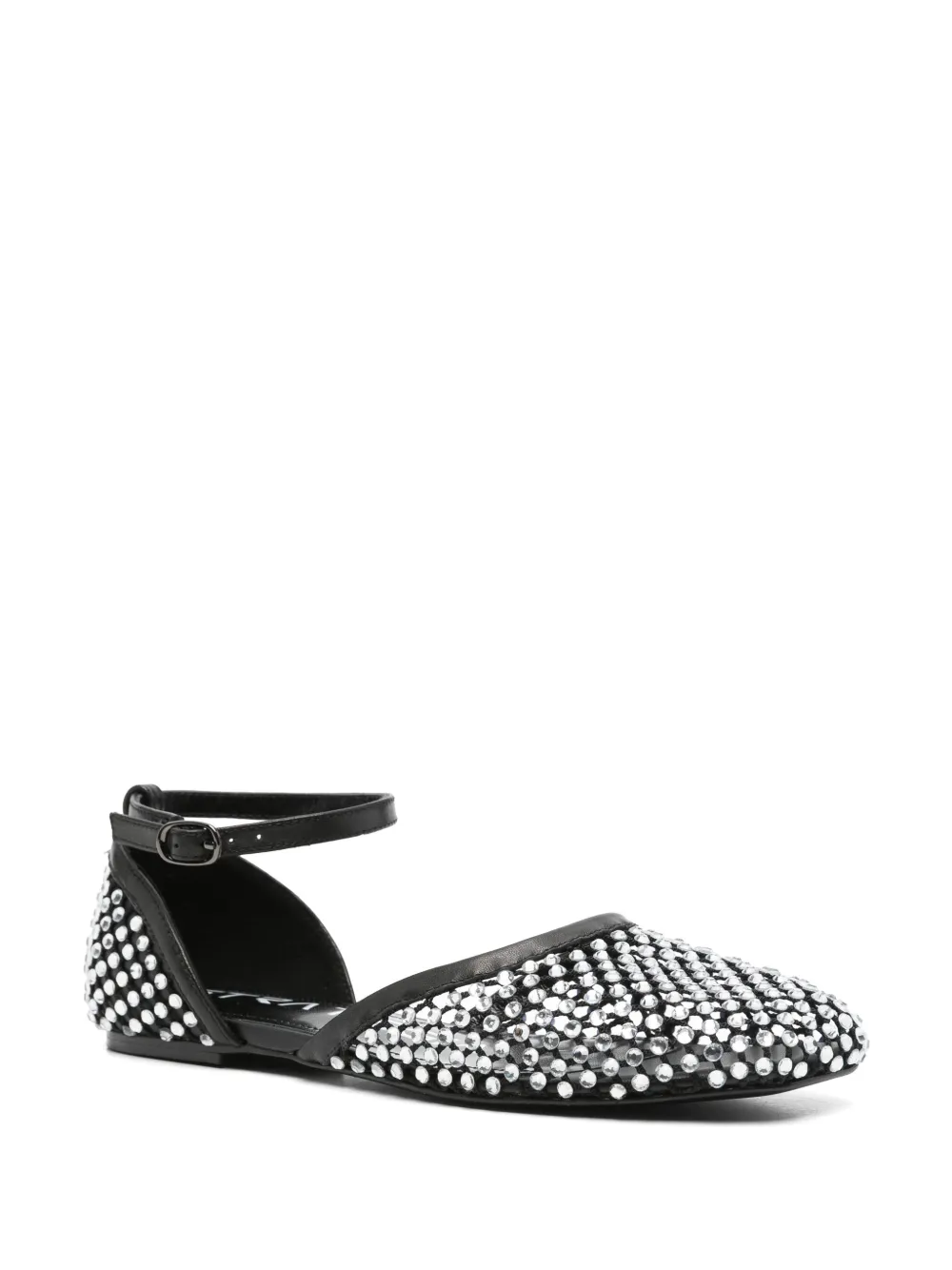 Strategia shoes Ballerina's met kristallen - Zwart