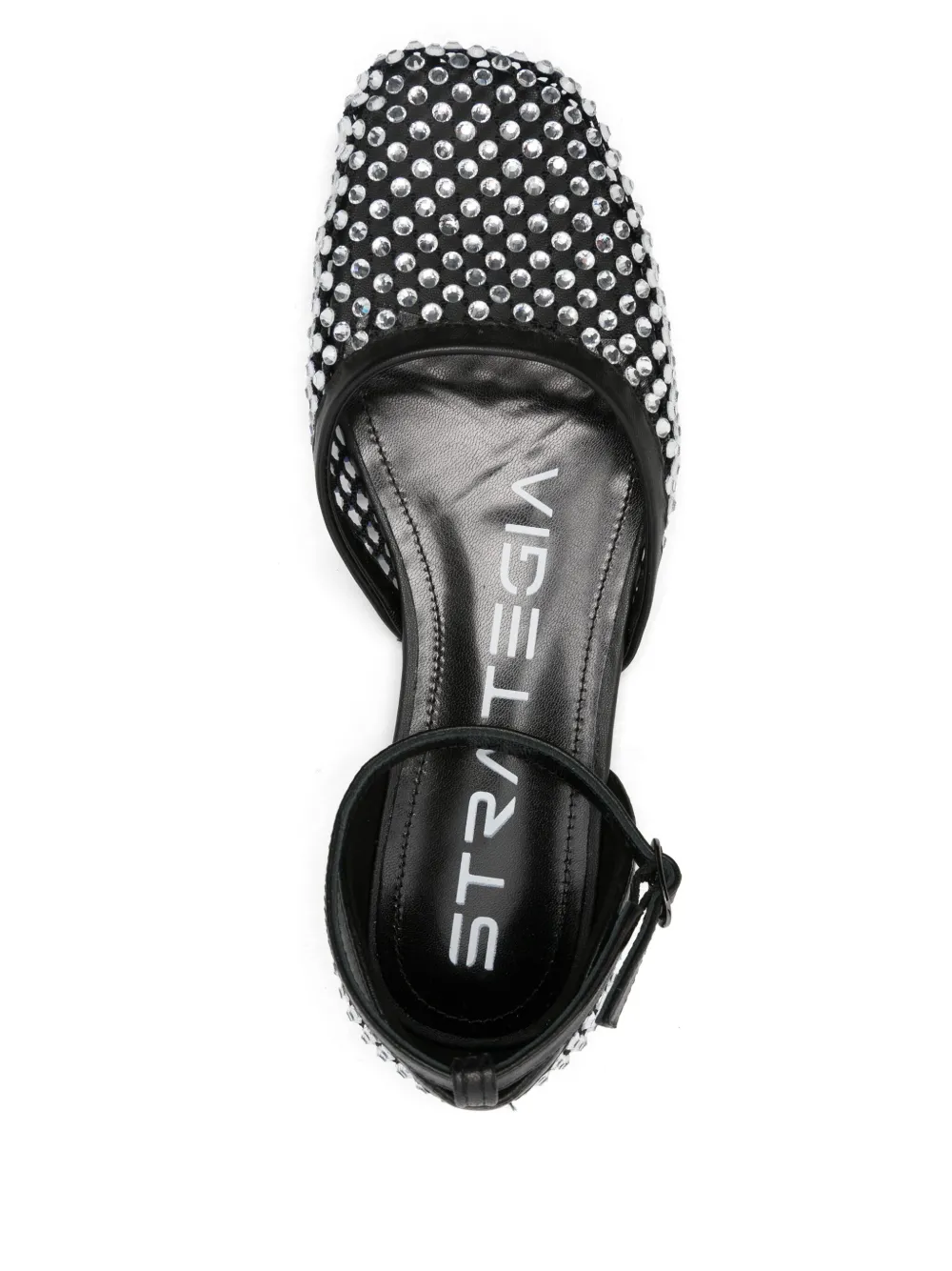 strategia shoes crystal-embellished ballet flats Black