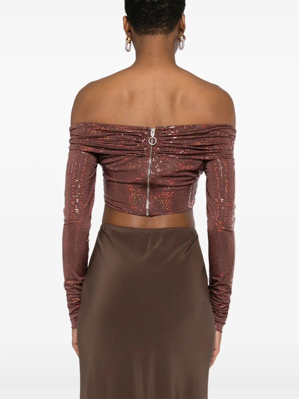 The New Arrivals Ilkyaz Ozel Tanktop met gedraaid detail Bruin
