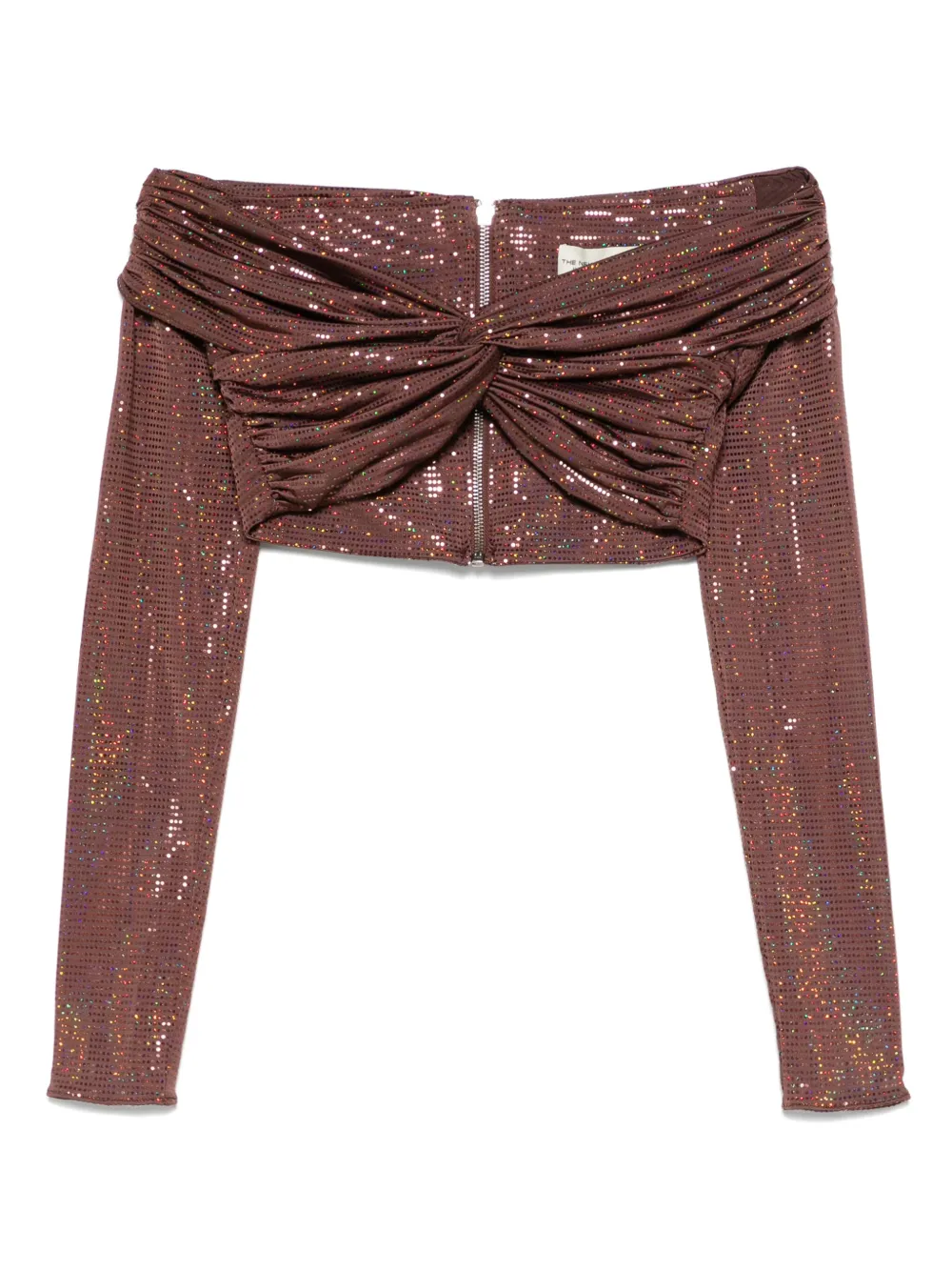 The New Arrivals Ilkyaz Ozel Tanktop met gedraaid detail Bruin