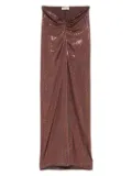 The New Arrivals Ilkyaz Ozel sequinned skirt - Brown