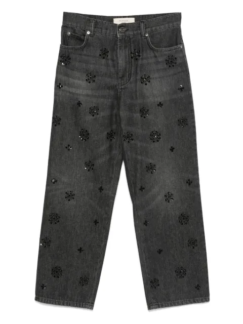 Weekend Max Mara floral-embellished jeans