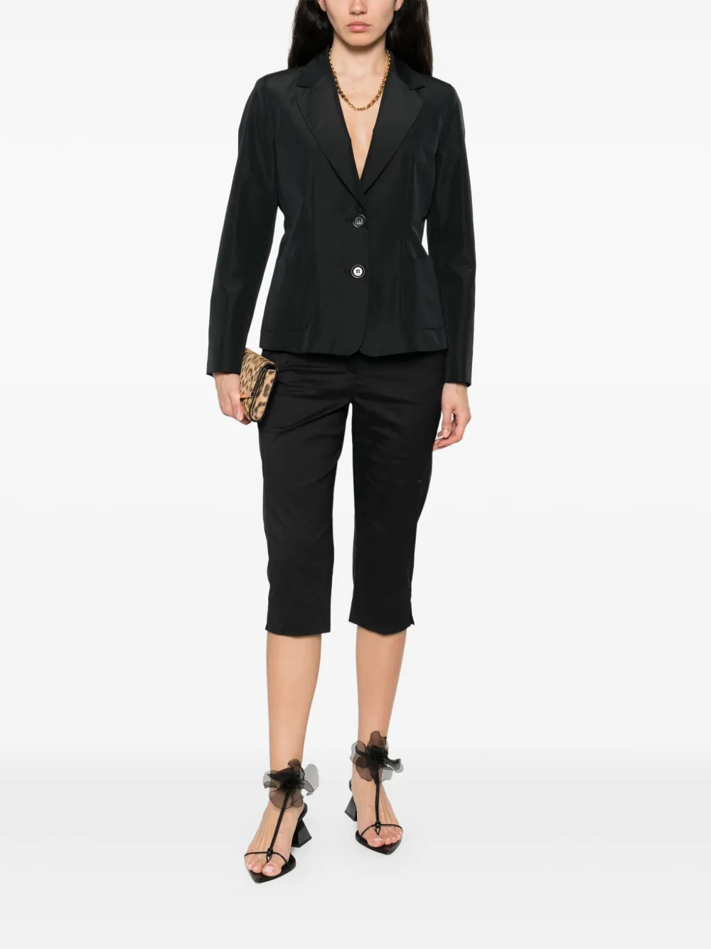 I BLUES Cropped broek - Zwart