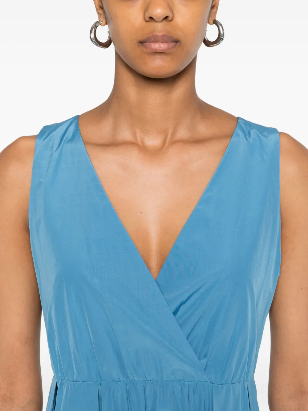 I BLUES Midi-jurk met V-hals Blauw