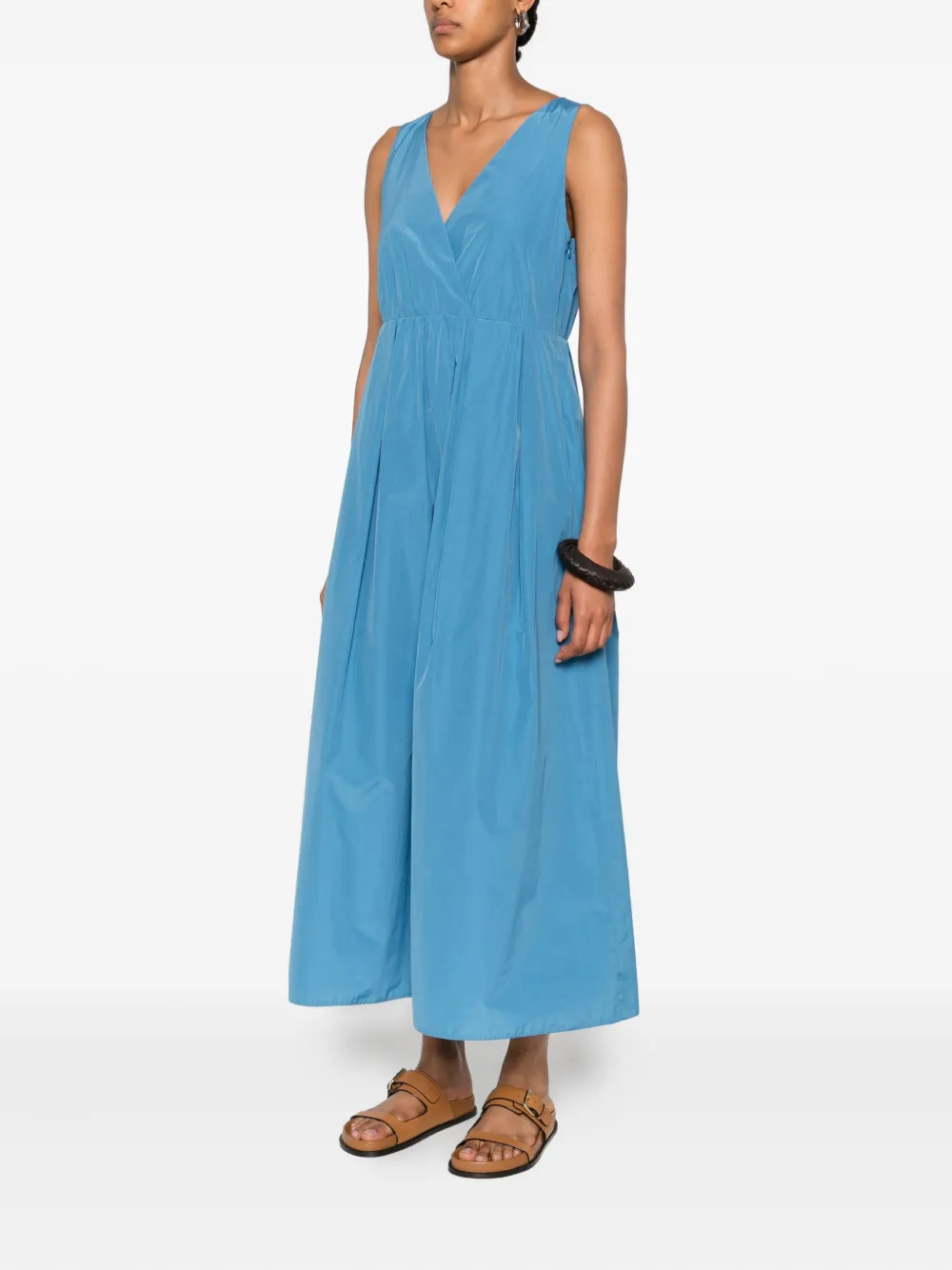 I BLUES Midi-jurk met V-hals Blauw