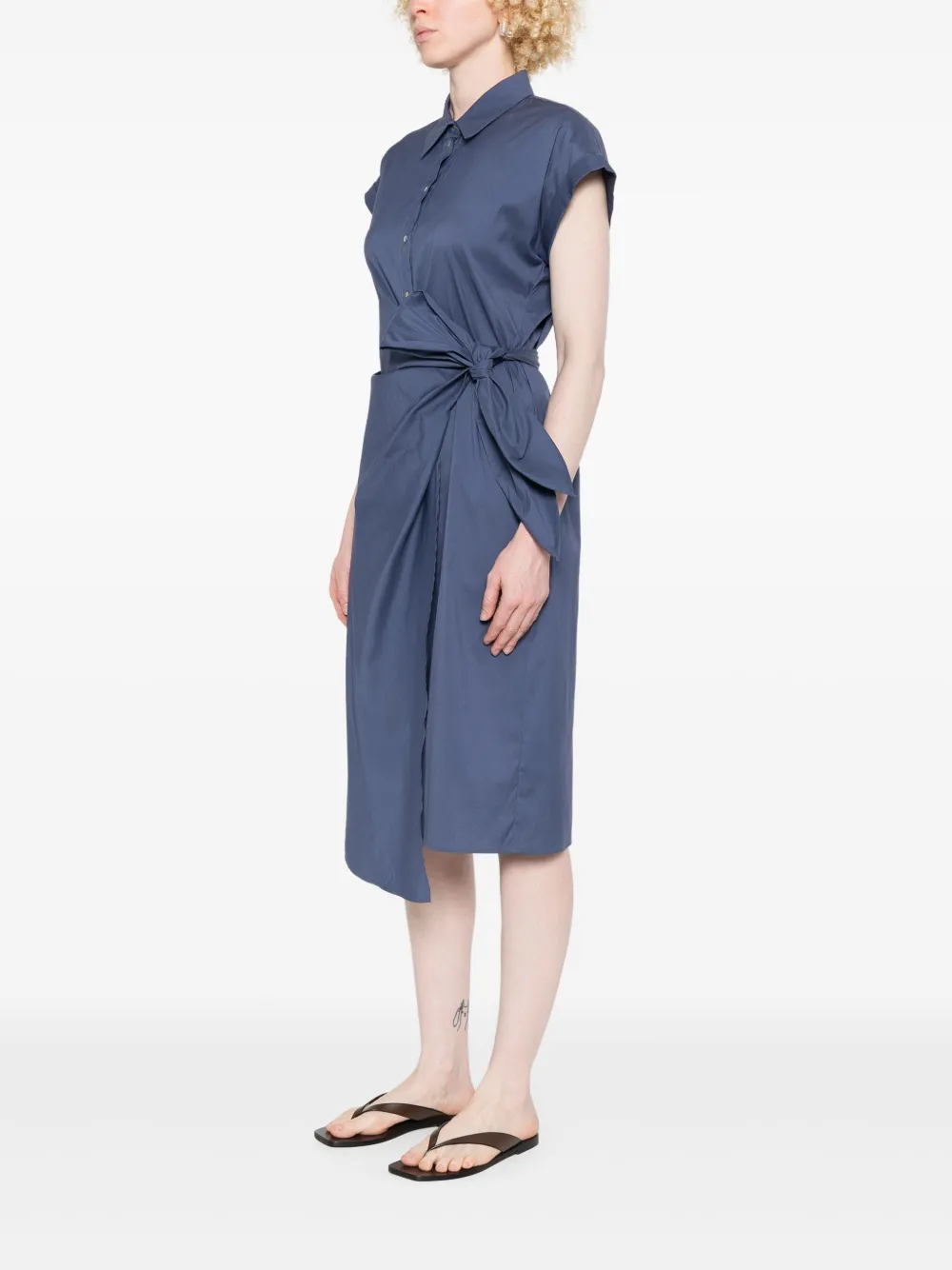I BLUES BUTTON-COLLAR DRESS