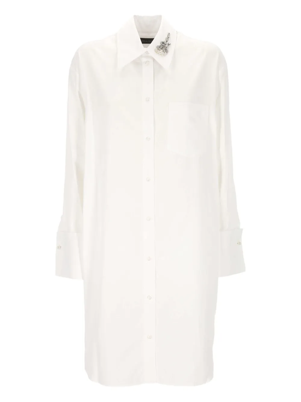 Simone Rocha Lange blouse met kristallen Wit