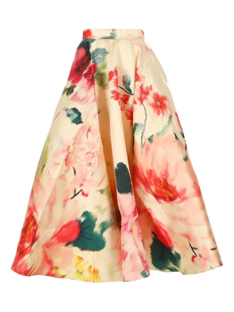 Marques'Almeida falda midi con estampado floral