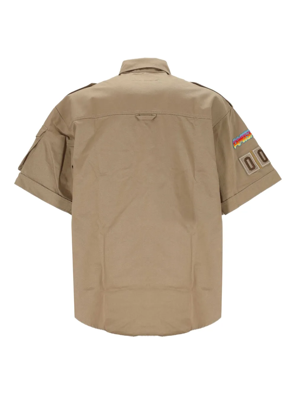 AMISH embroidered short-sleeve shirt - Beige
