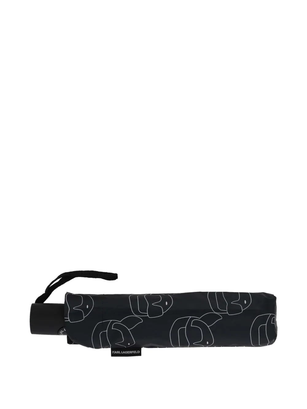 Karl Lagerfeld logo-print compact umbrella | Black | Image 1