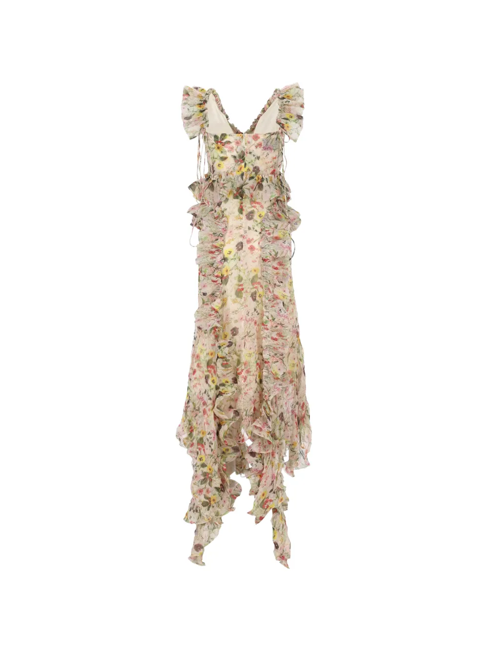 Marques'Almeida Jurk met bloemenprint Beige