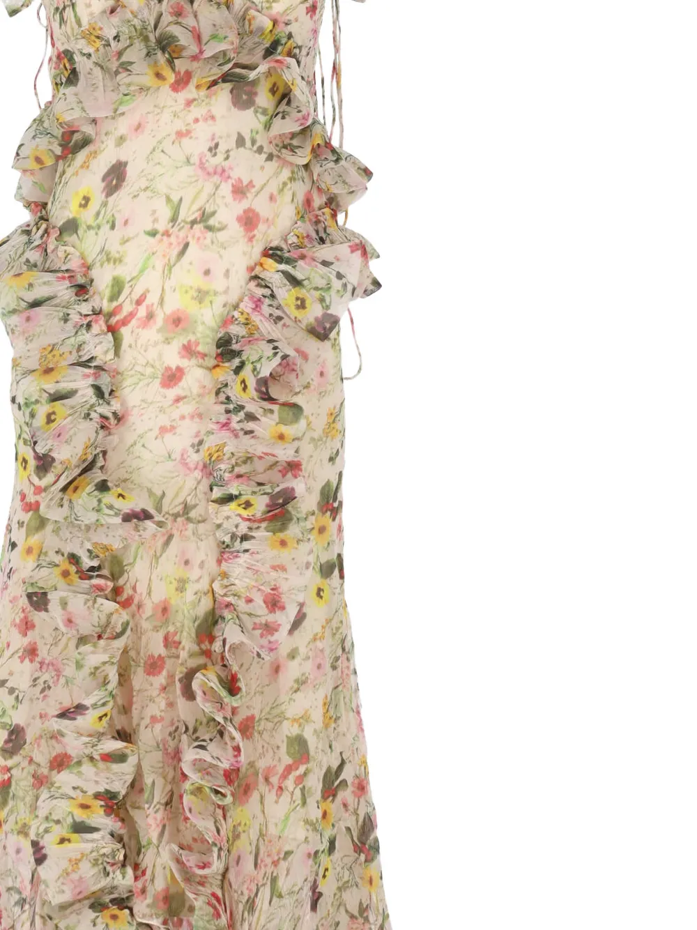 Marques'Almeida Jurk met bloemenprint Beige