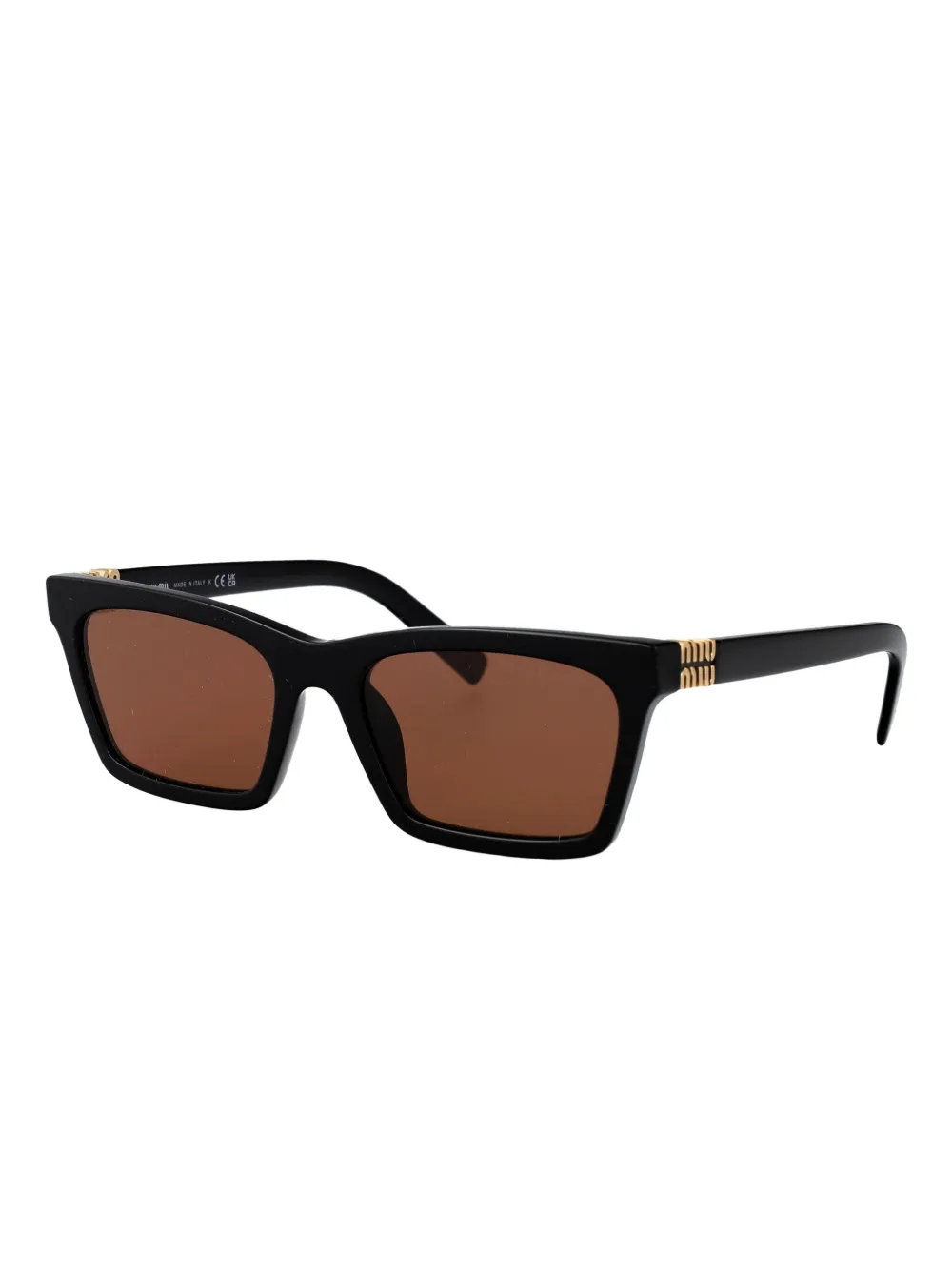 Miu Eyewear Zonnebril met geometrisch montuur Zwart