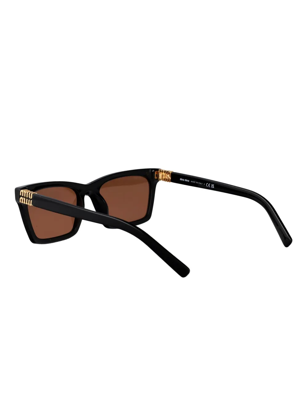 Miu Eyewear Zonnebril met geometrisch montuur Zwart