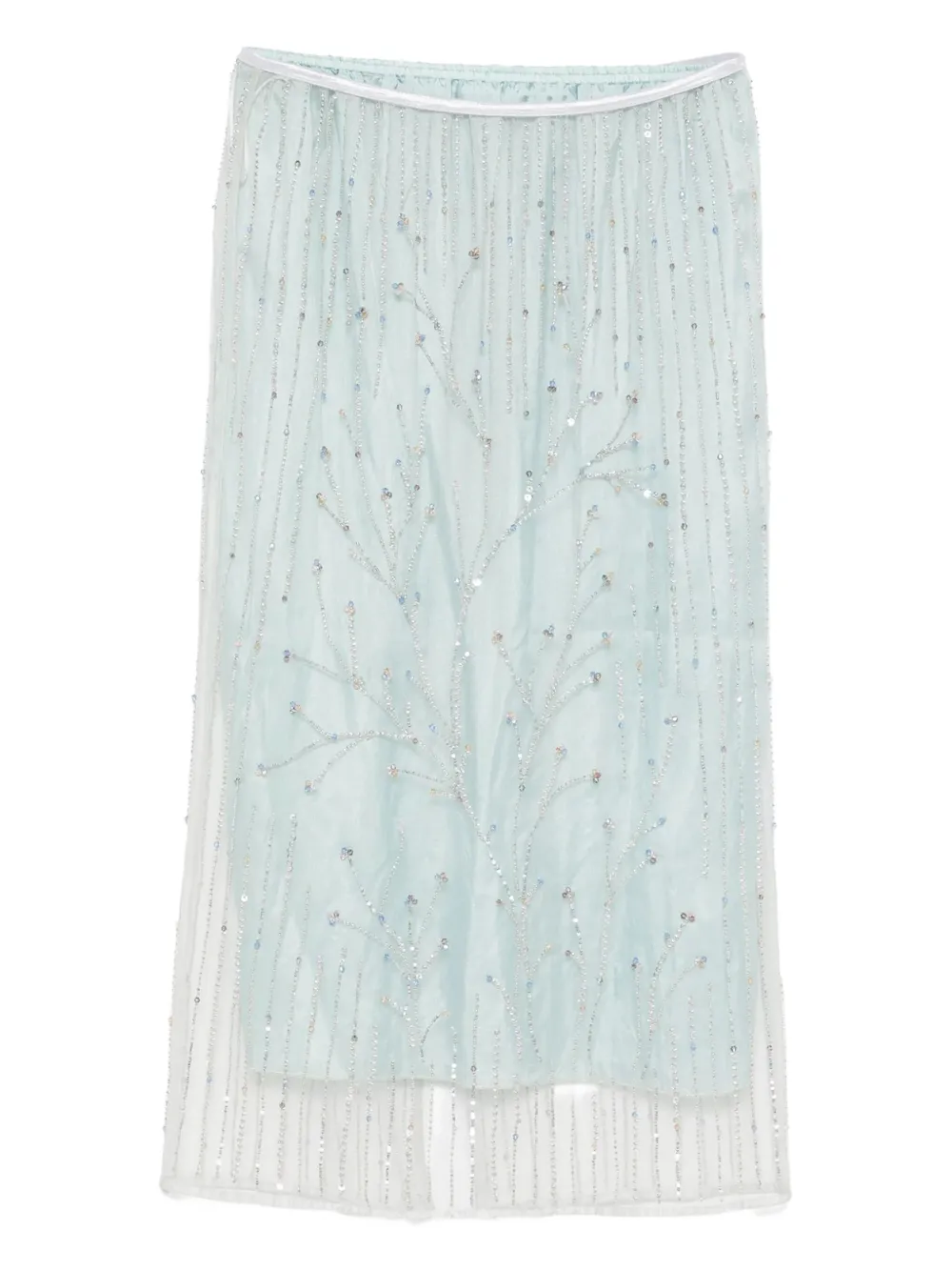 Forte Midi-rok verfraaid met kristallen Blauw