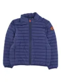 Save The Duck Kids logo-patch padded jacket - Blue