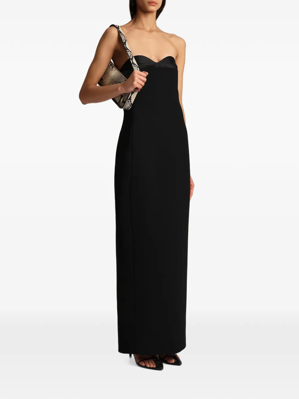 KHAITE Strapless midi-jurk Zwart