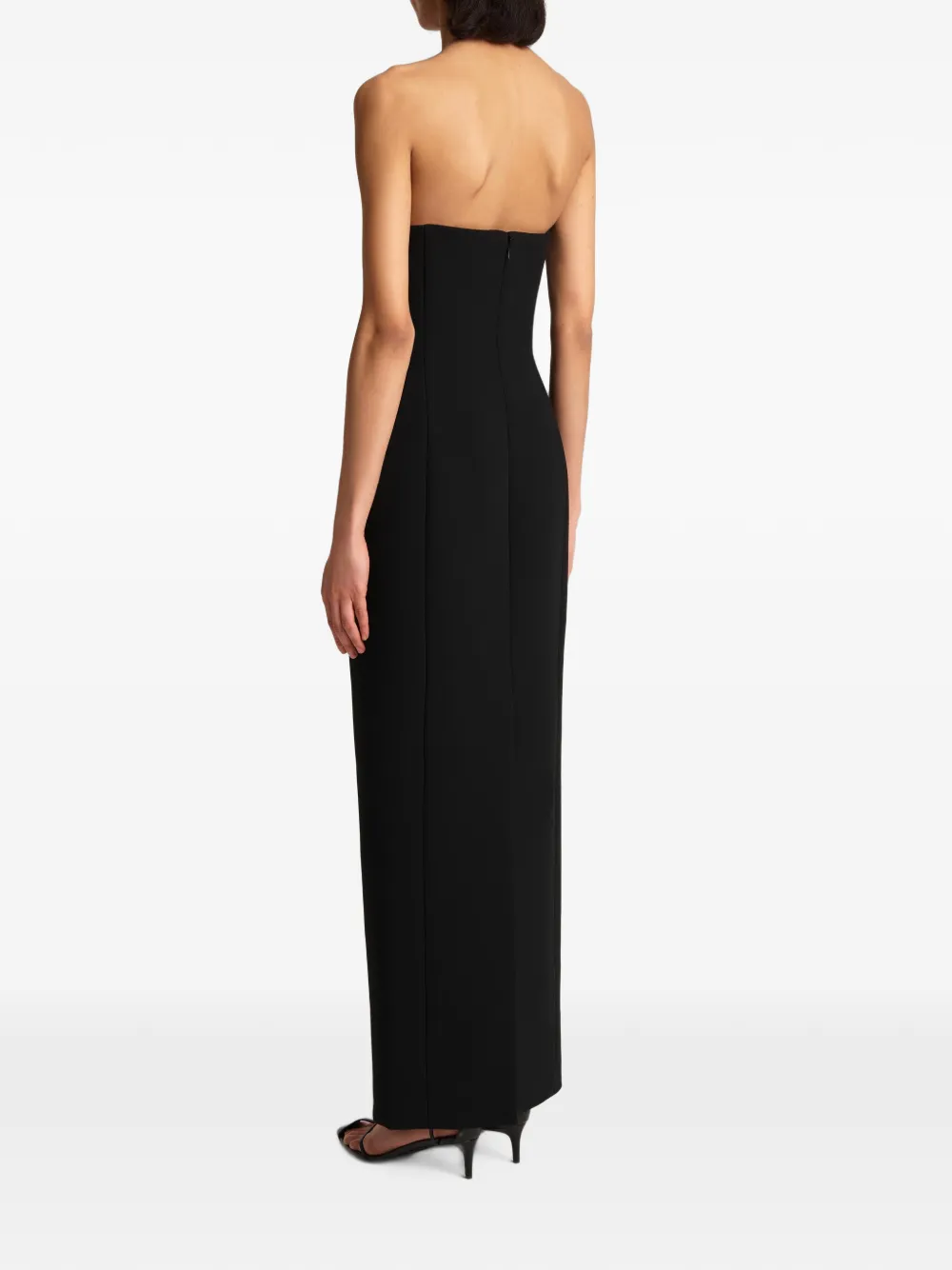 KHAITE Strapless midi-jurk Zwart