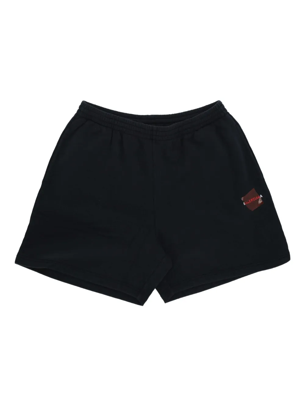 Balenciaga logo-print track shorts | Black | Image 1