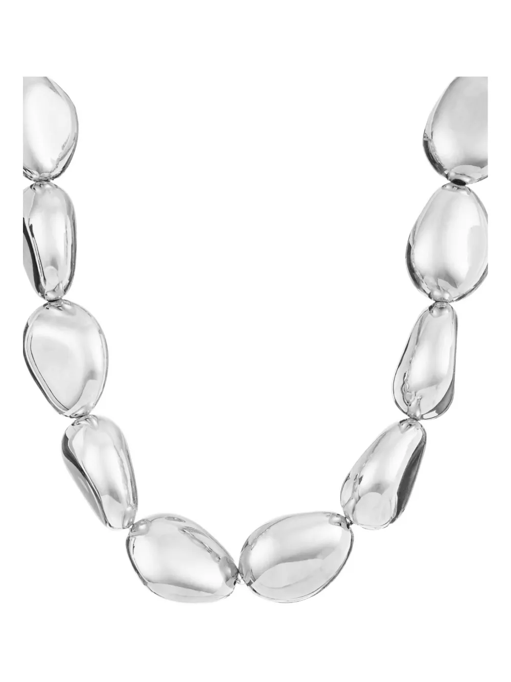 Federica Tosi Lace Stone Metallic Necklace With Chunky Design And Without Closure In Silver Plated Bronze Woman