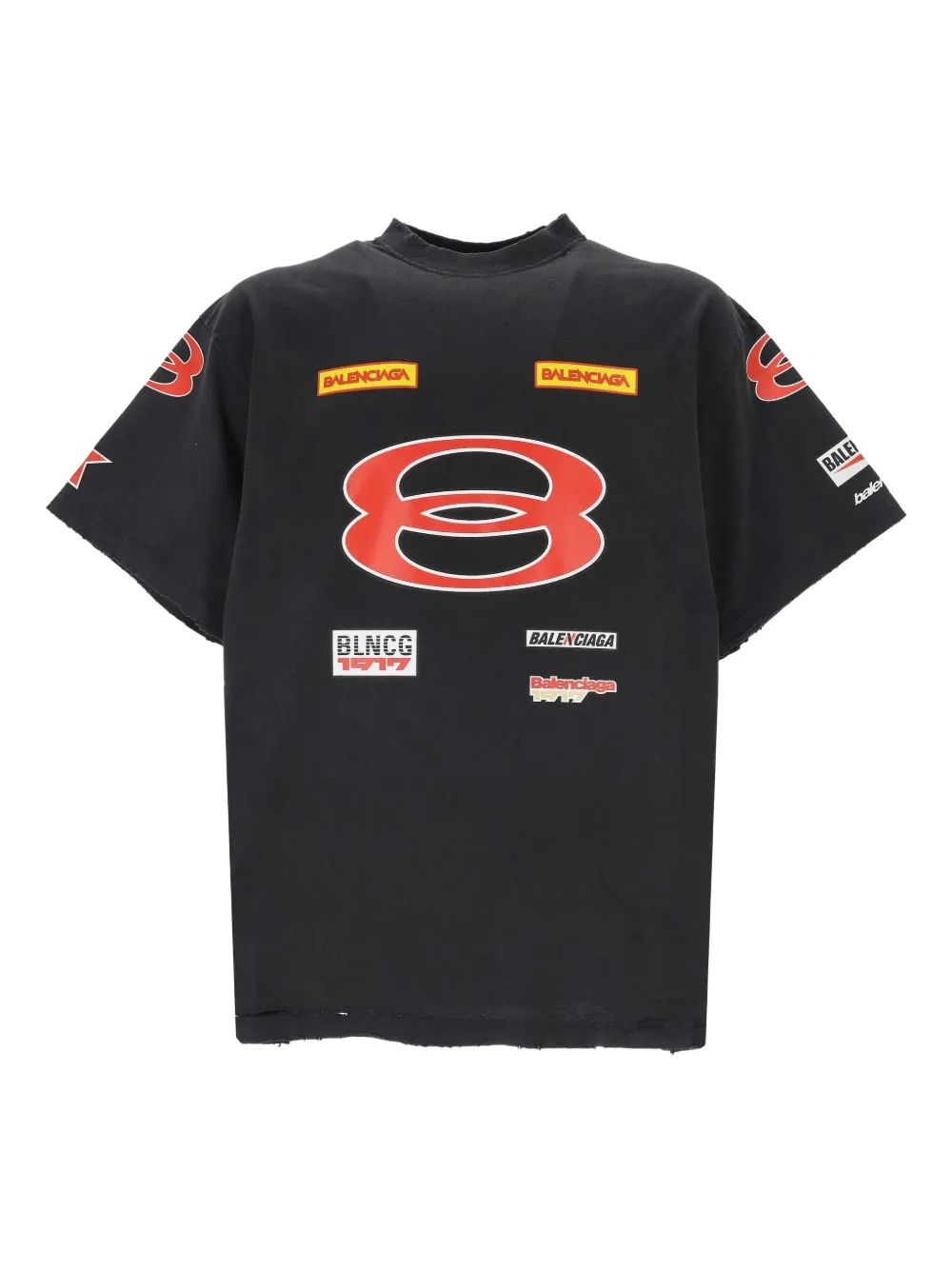 Balenciaga Sponsor Logos T-shirt Zwart
