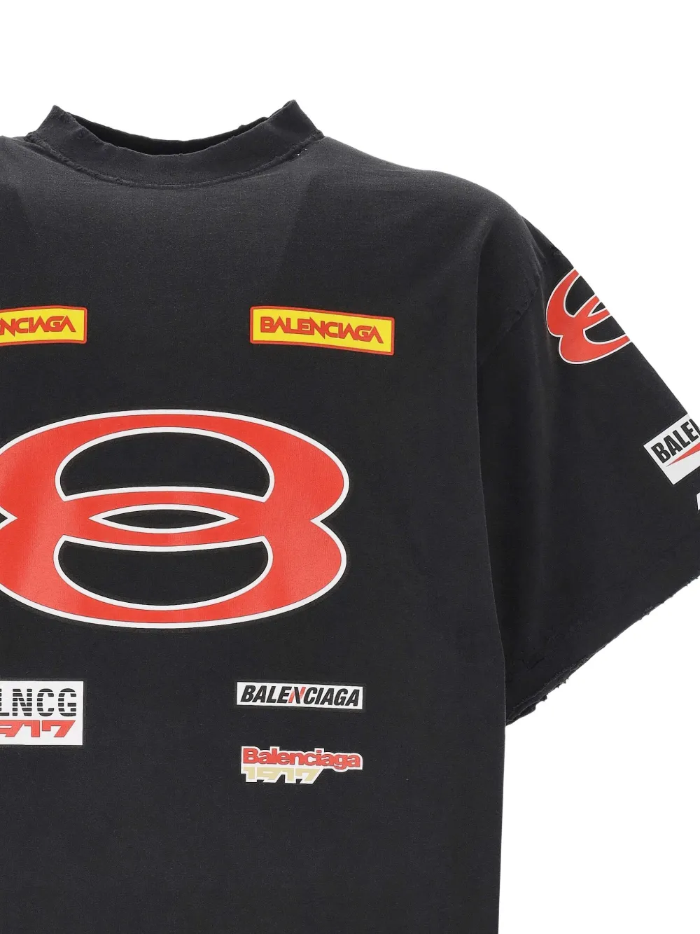 Balenciaga Sponsor Logos T-shirt Zwart