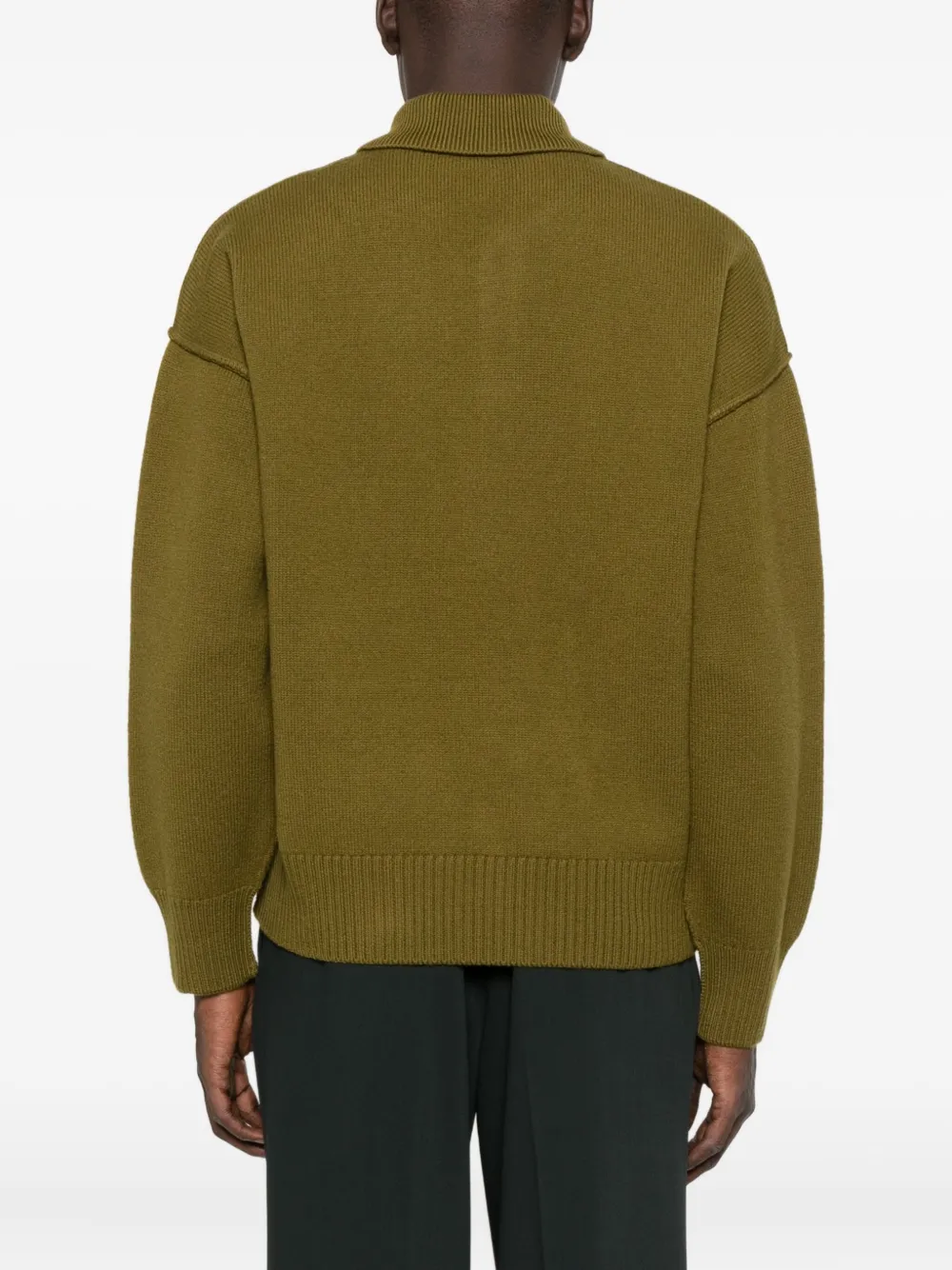 AMI Paris Ami De Coeur wollen poloshirt Groen