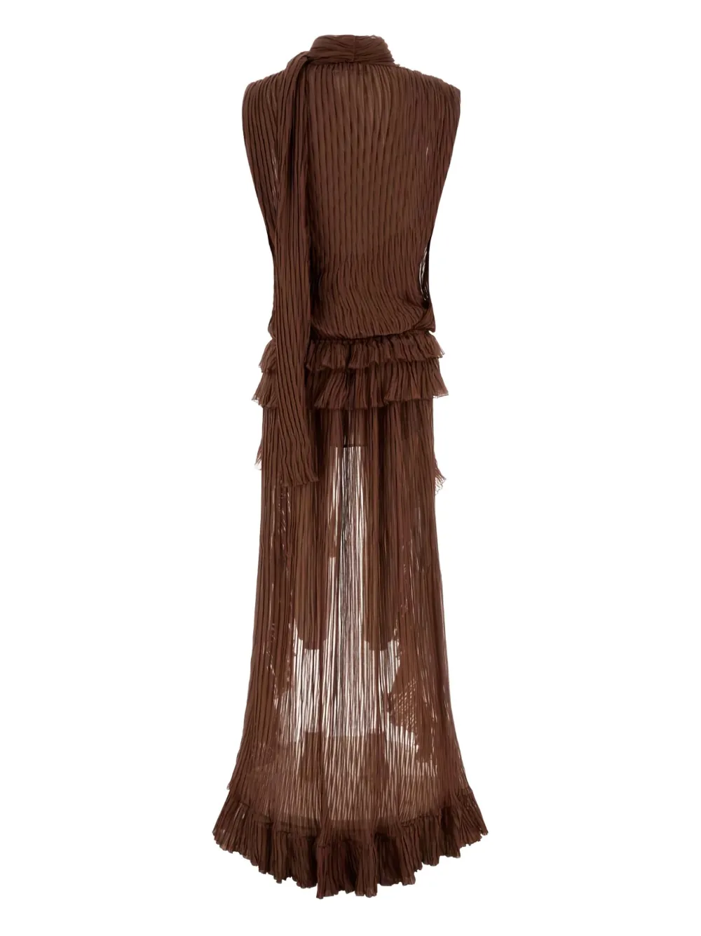 Blumarine silk chiffon dress - Bruin