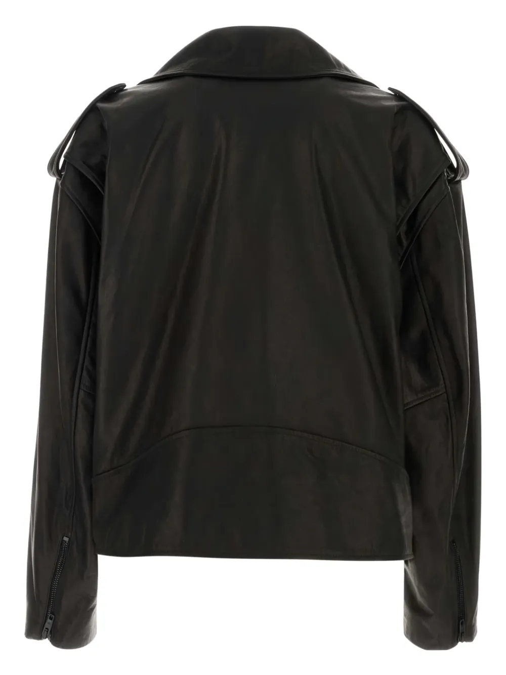 Balenciaga leather biker jacket Zwart