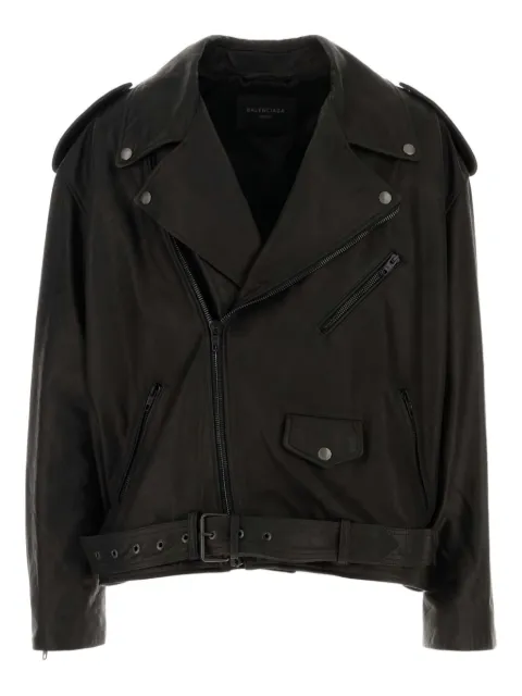 Balenciaga leather biker jacket
