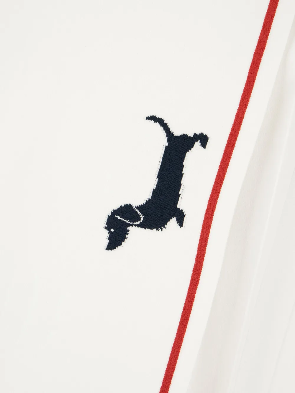 Thom Browne Gebreide midi-plooirok met teckel-intarsia Wit
