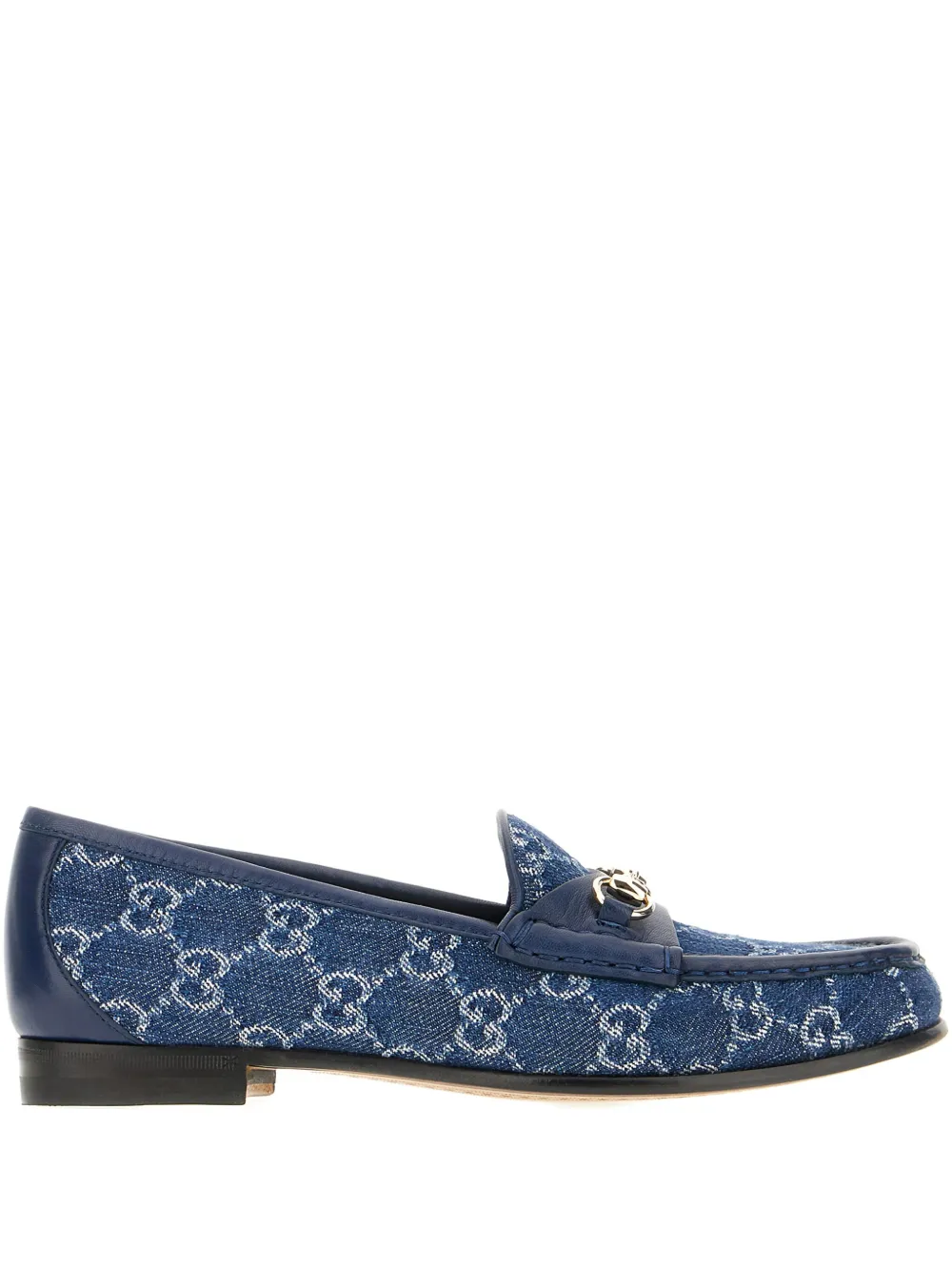Gucci Denim Monogram Loafers