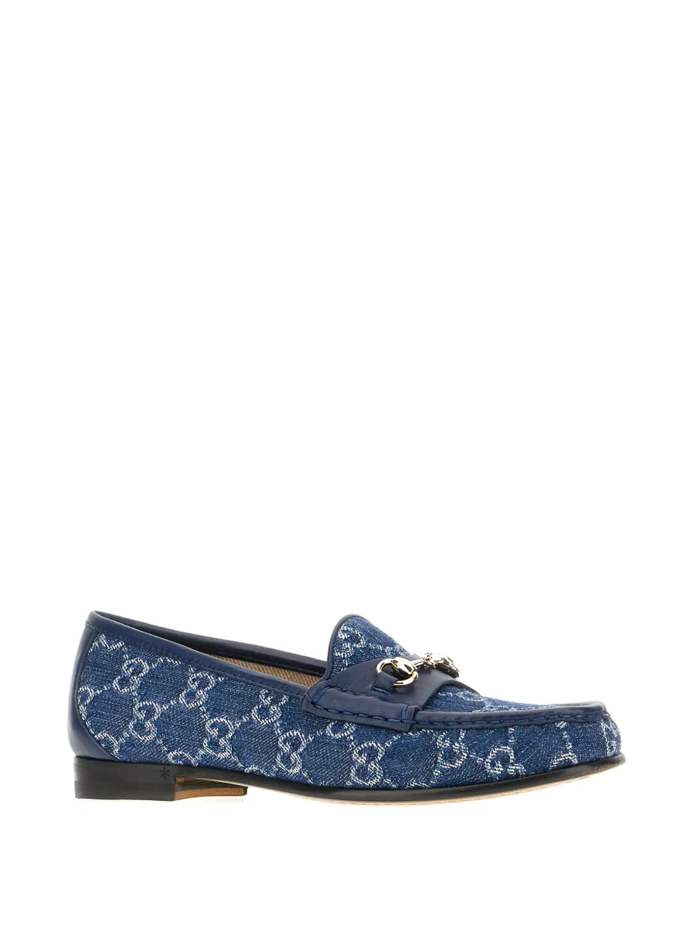 Gucci denim monogram loafers Blue