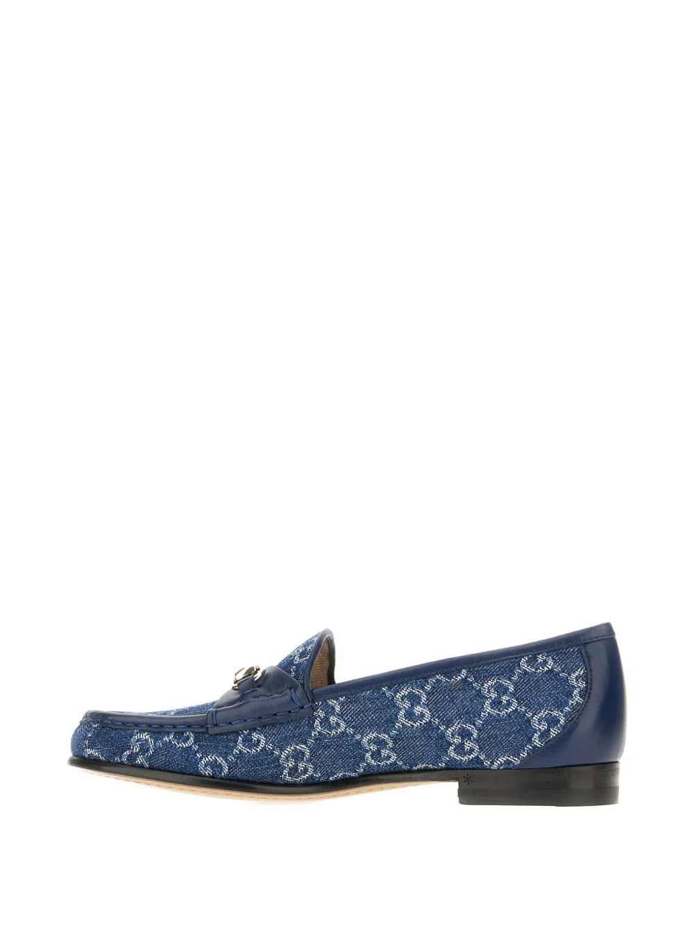 Gucci denim monogram loafers Blue
