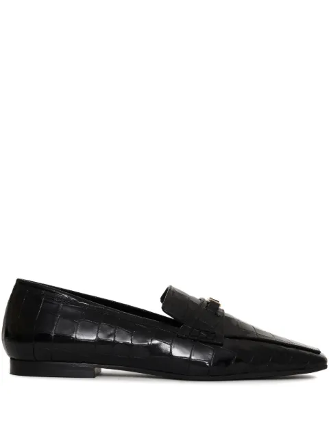 ANINE BING Freya crocodile-embossed loafers