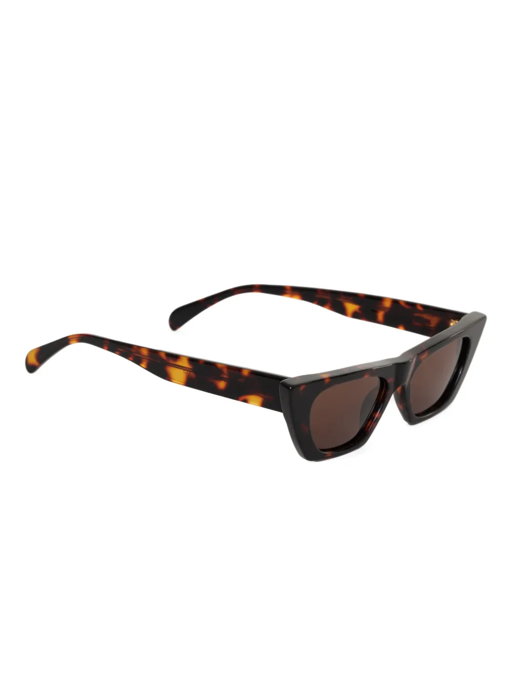 ANINE BING Pierre zonnebril met cat-eye montuur en schildpadschild-design Bruin
