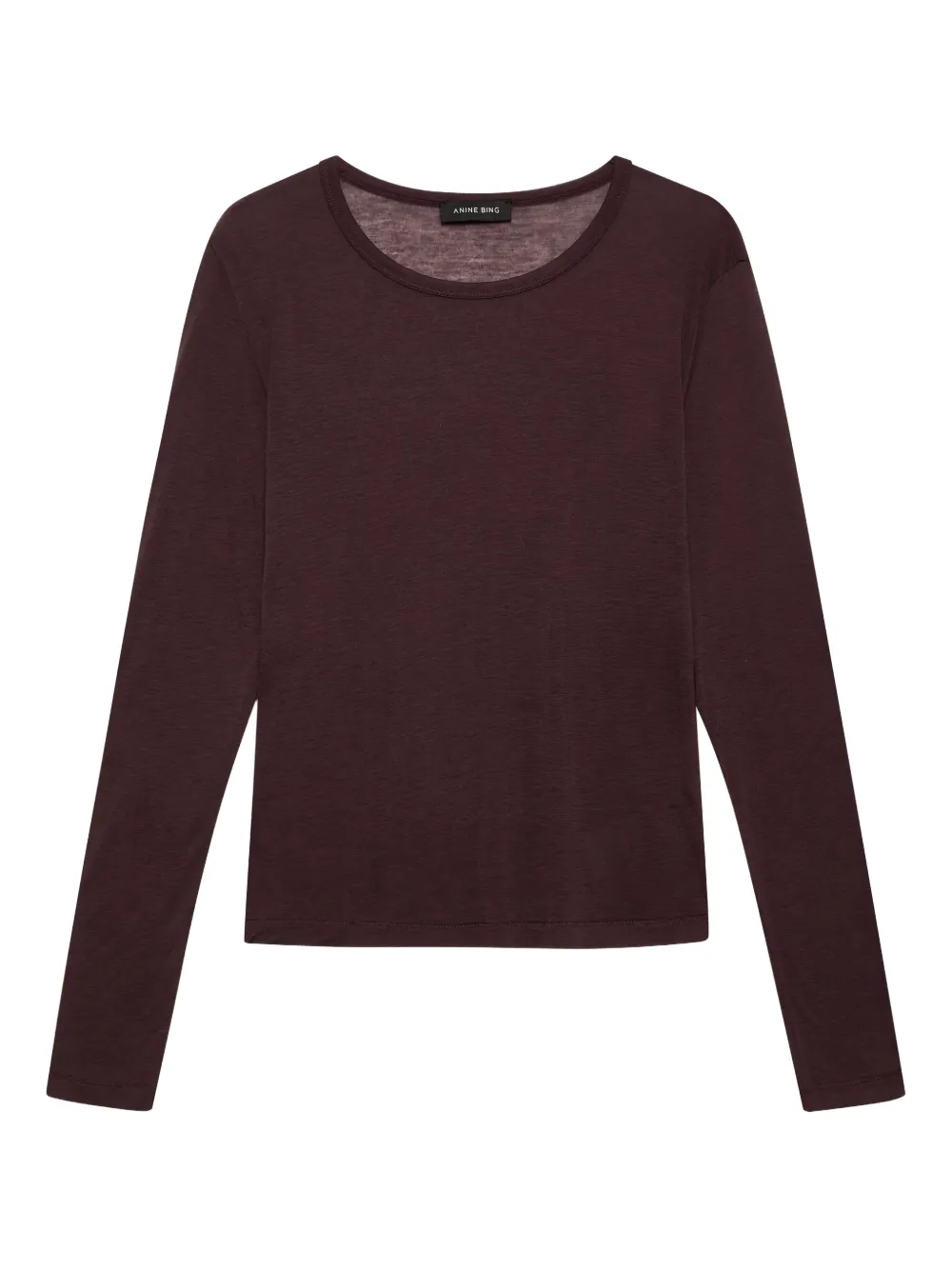 ANINE BING Sylvie long-sleeve T-shirt | Brown | Image 1