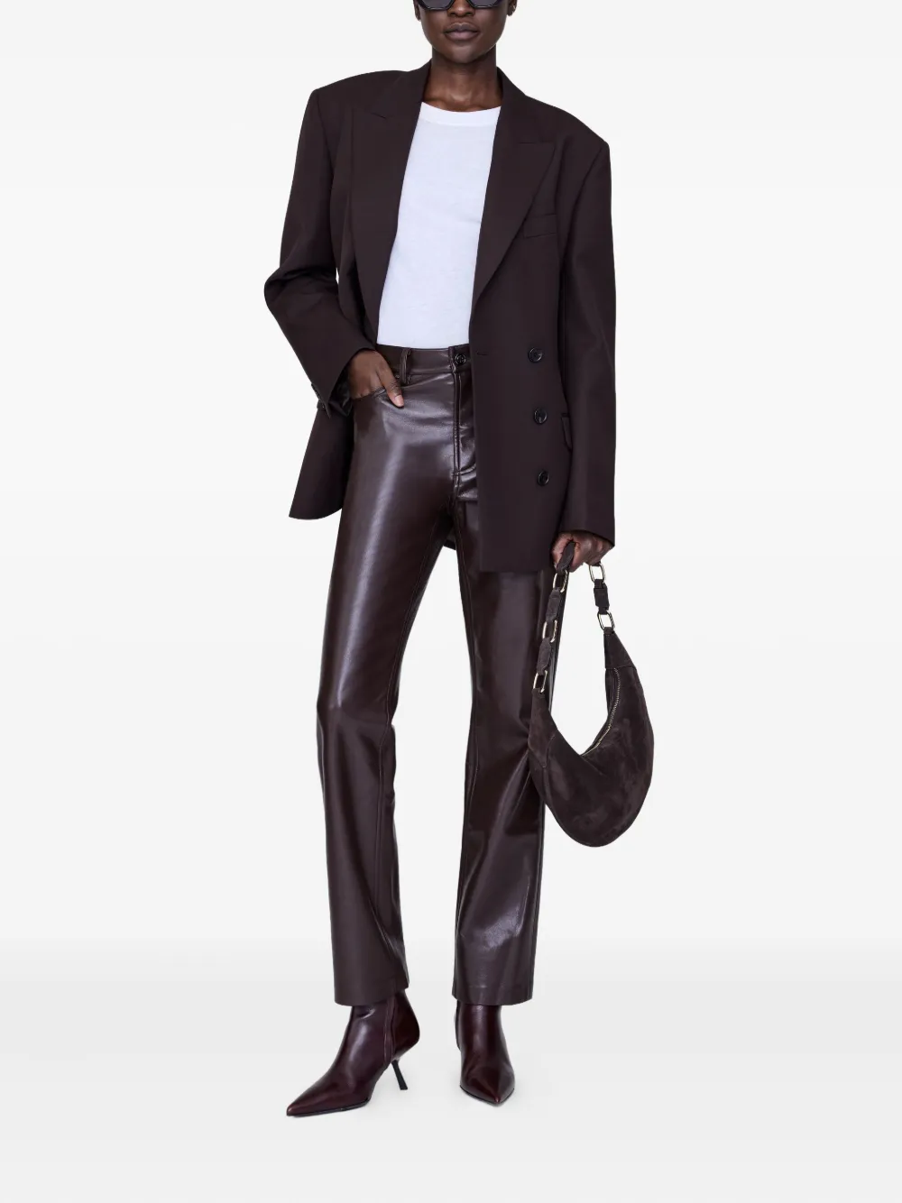 ANINE BING button fly trousers - Bruin
