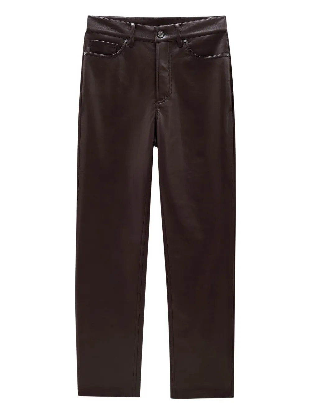 ANINE BING button fly trousers | Brown | Image 1