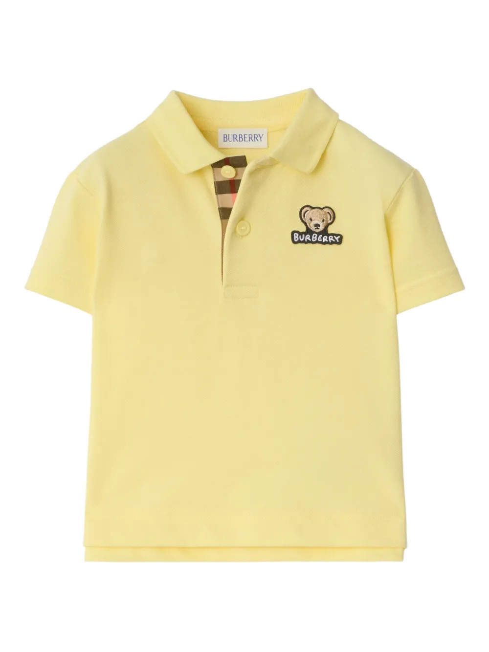 Burberry Kids bear-appliqué polo shirt | Yellow | Image 1