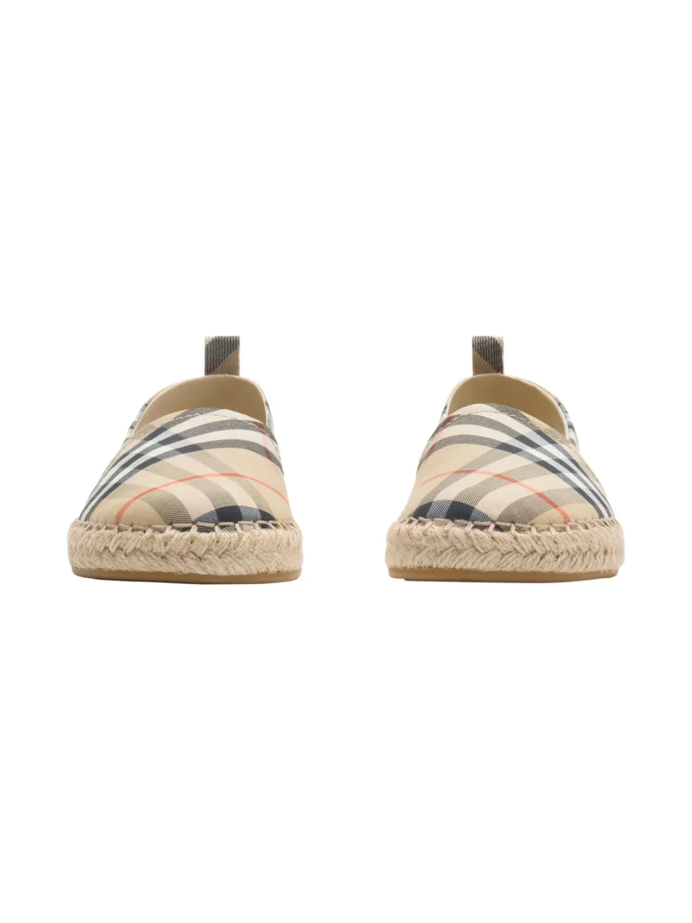 Burberry Kids checked espadrille ballerinas Neutrals