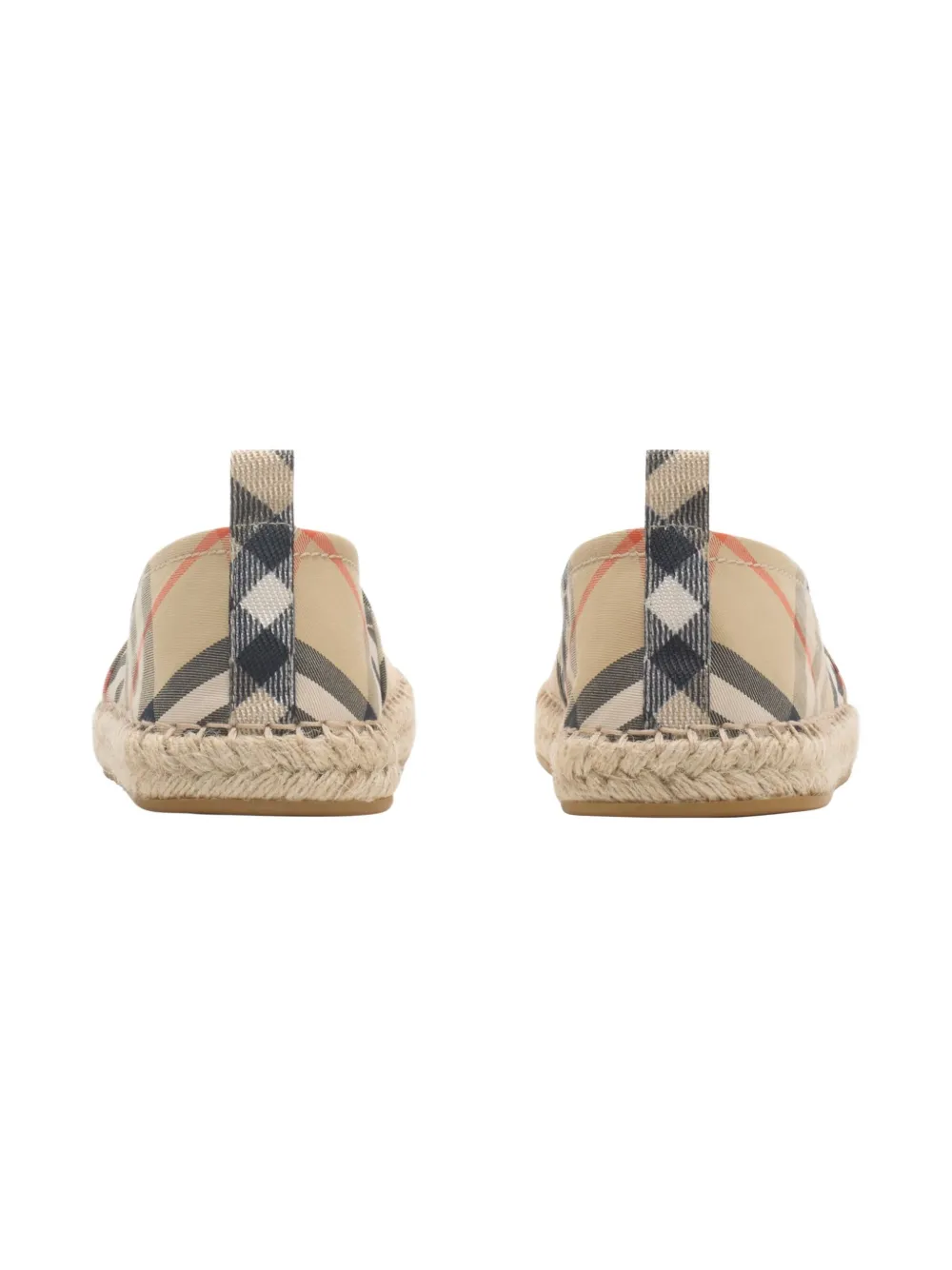 Burberry Kids checked espadrille ballerinas Neutrals