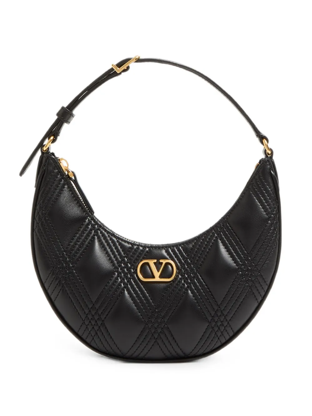 Valentino Garavani quilted leather shoulder bag - Schwarz