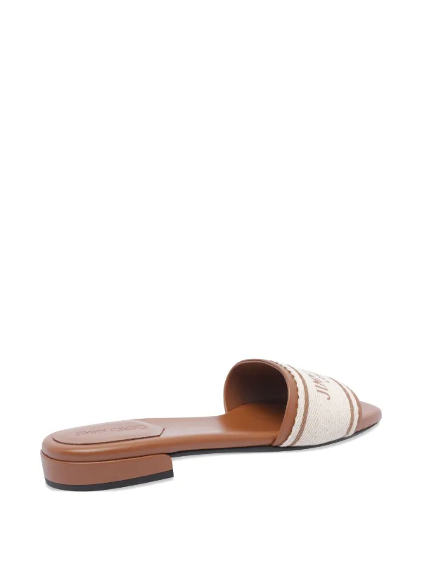 Jimmy Choo Joa Flat Sandals | Neutrals | FARFETCH