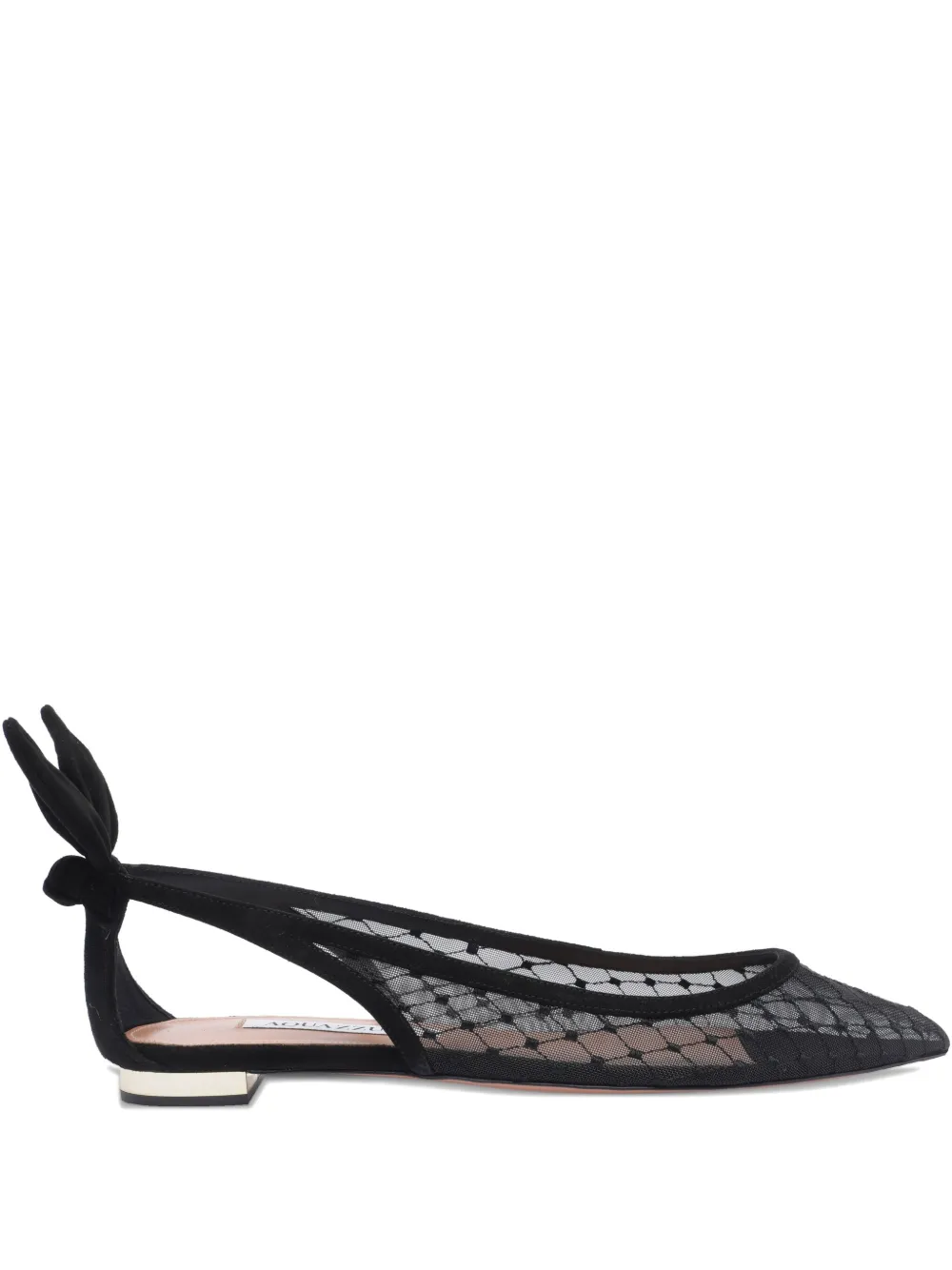 Aquazzura lace ballet flats Black