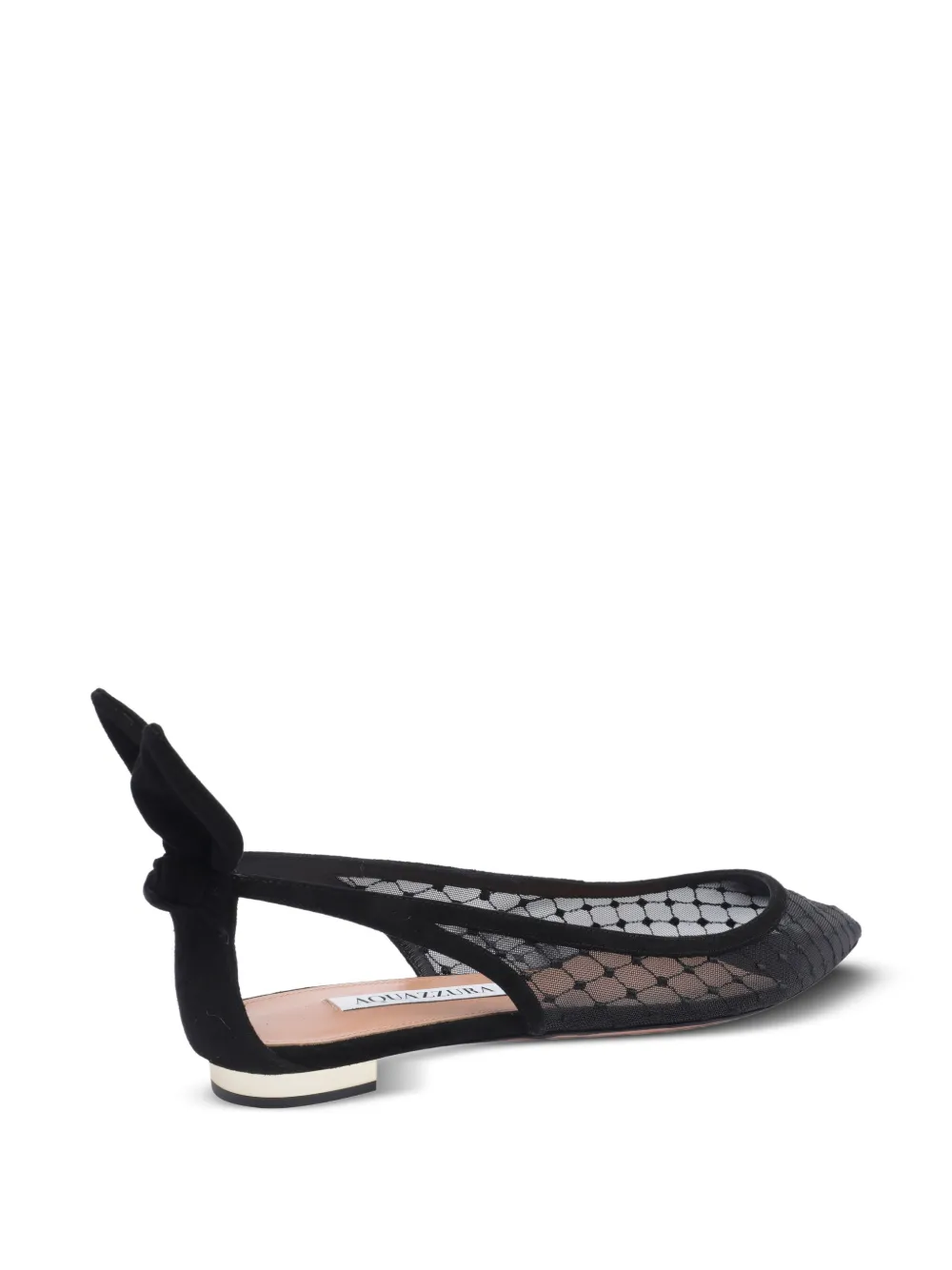 Aquazzura lace ballet flats Black