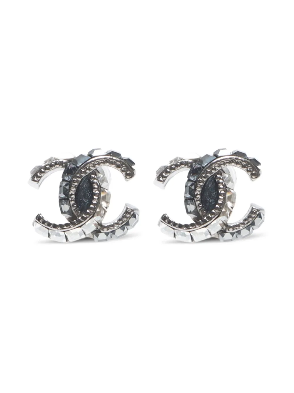 CHANEL Pre-Owned 2014 small CC Mark earrings | Silver | Image 1