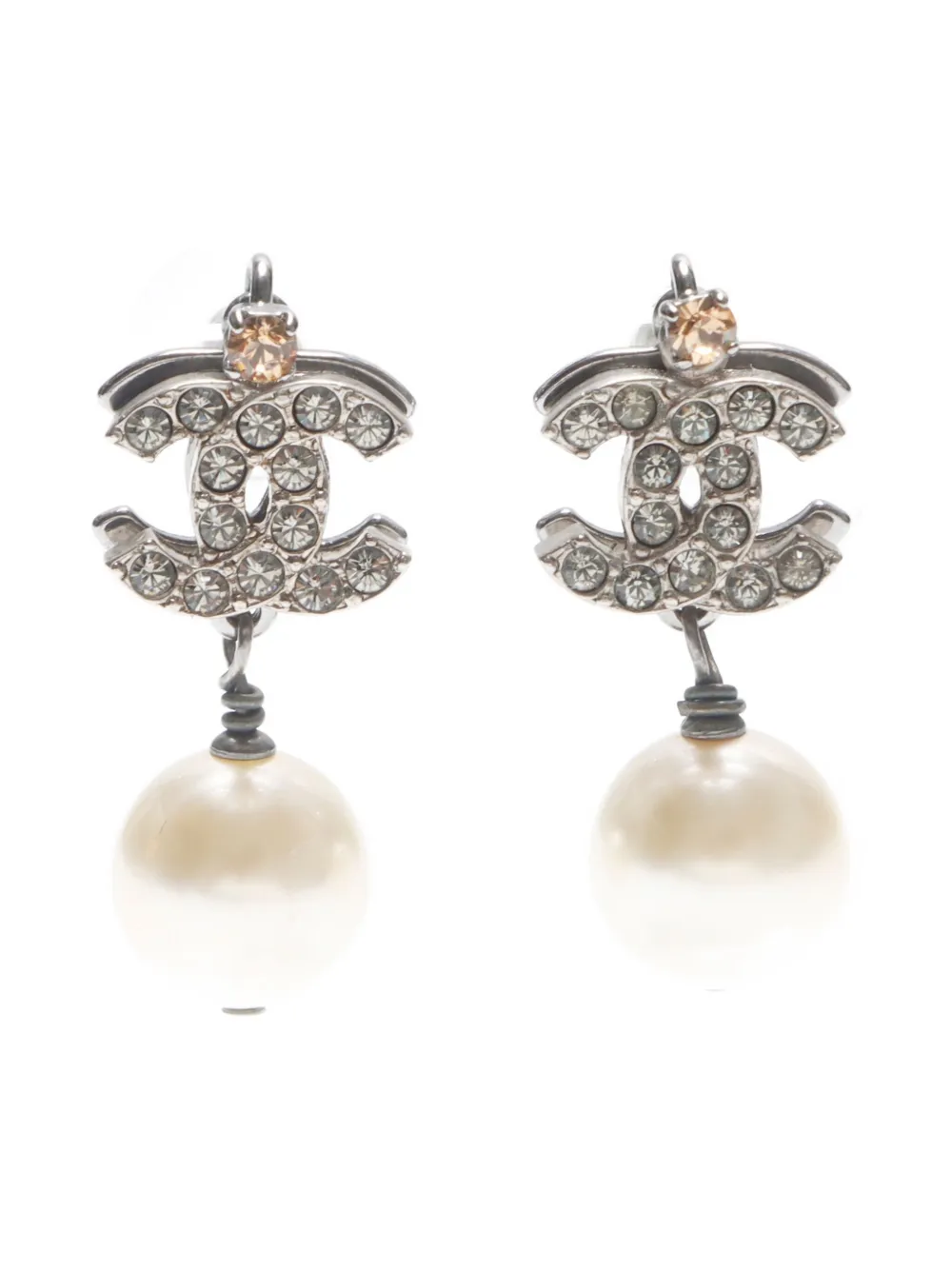 CHANEL Pre-Owned 2005 CC Mark earrings - シルバートーン CHANEL Pre-Owned 2005 CC Mark earrings - シルバートーン